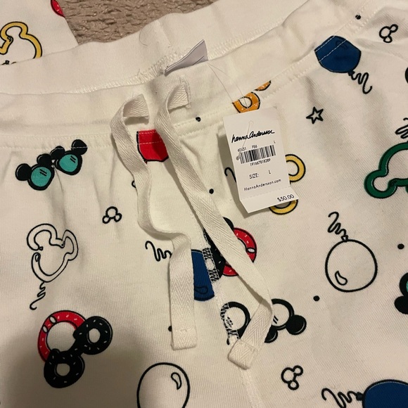 NWT Hanna Andersson Women’s Disney Mickey Pajama Pants - Picture 2 of 2